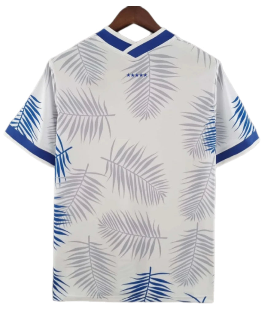 2022 Brazil White Palm Tree Football Jersey