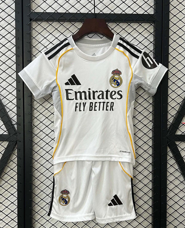 2025/2026 Real Madrid Home Football Shirt Kids Size