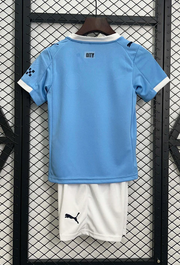 2025/2026 Manchester City Home Football Shirt Kids Size