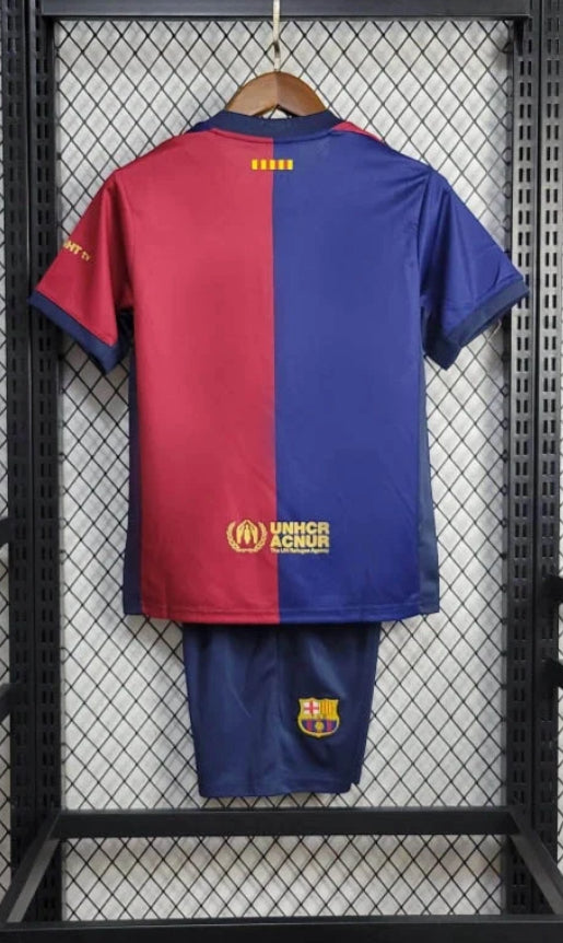2024/2025 Barcelona Home Travis Scott Joint Edition Football Shirt Kids Size