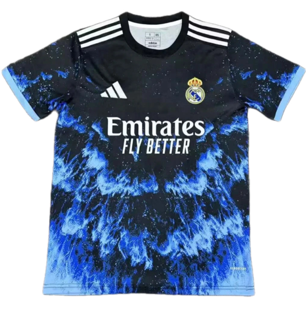 2025/2026 Real Madrid Special Edition Black And Blue Football Shirt