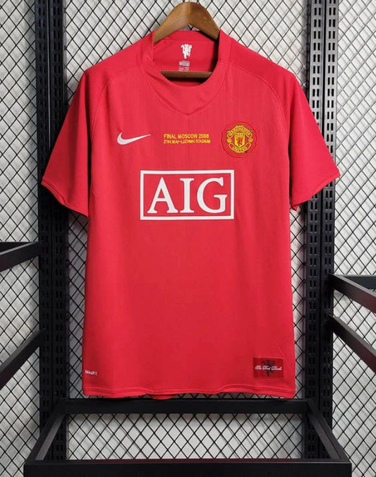 2007/2008 Retro Manchester United Home Champions League Edition Football Shirt