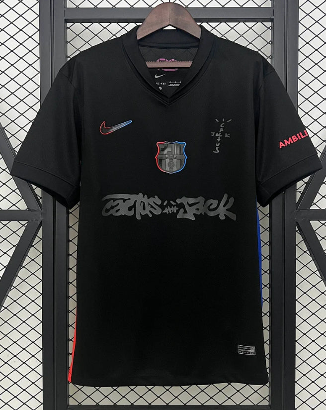2024/2025 Barcelona Travis Scott Joint Edition Black Football Shirt