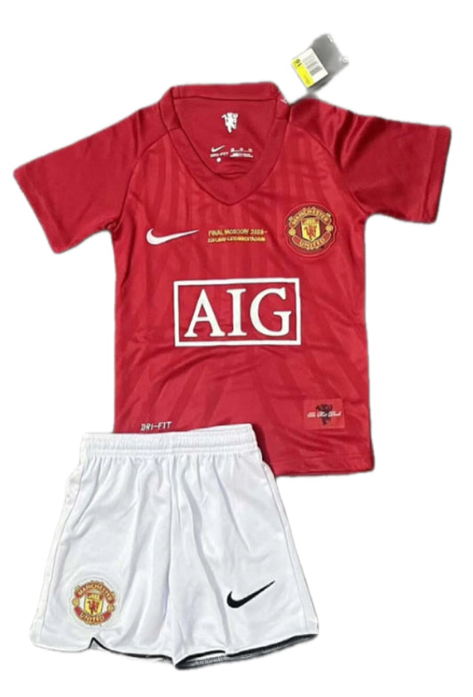 2007/2008 Retro Manchester United Home Football Shirt Kids Size